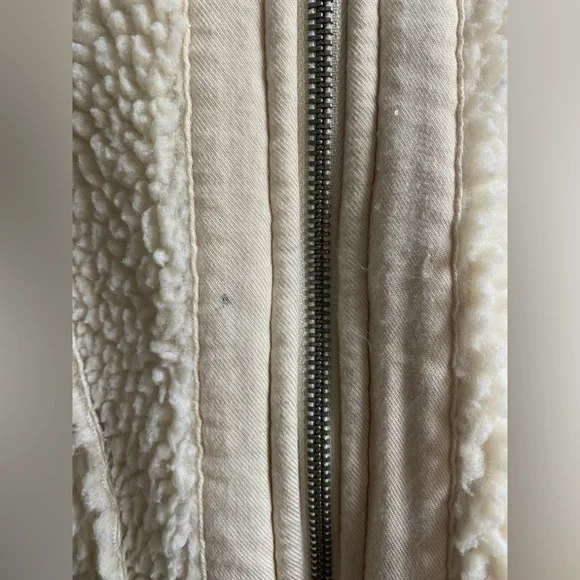 FP Movement by Free People Oversized Cream Teddy Zip Jacket - Picture 7 of 14